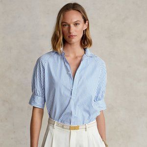 Polo Ralph Lauren Striped Cotton Puff Sleeve Shirt size 4